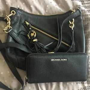 Authentic Michael Kors Crossbody and Wallet Bundle